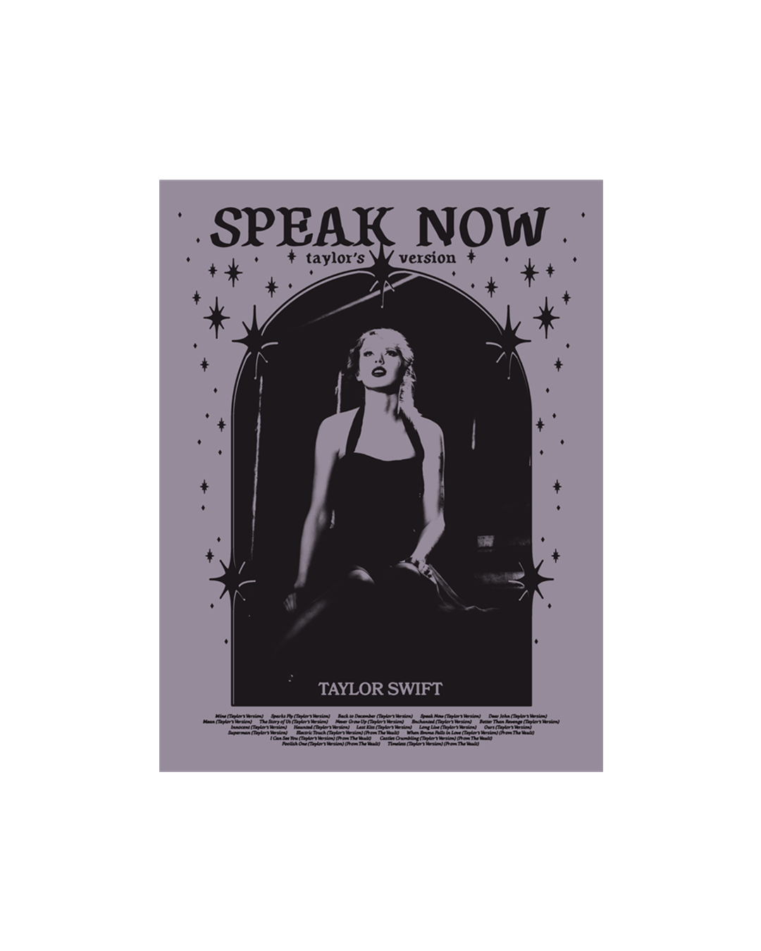 Speak Now (Taylor's Version) Tracklist Poster